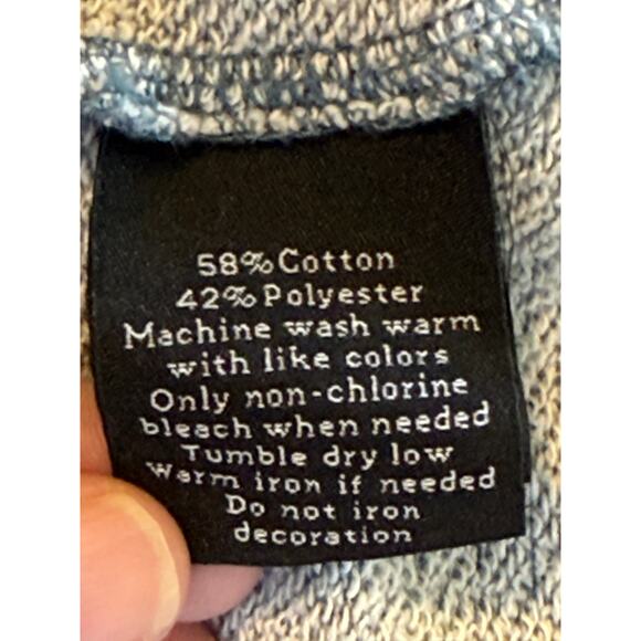 Rock & Republic Sweatshirt Women X Large Blue‎ Zipper Shoulders Casual Everyday - Picture 6 of 7